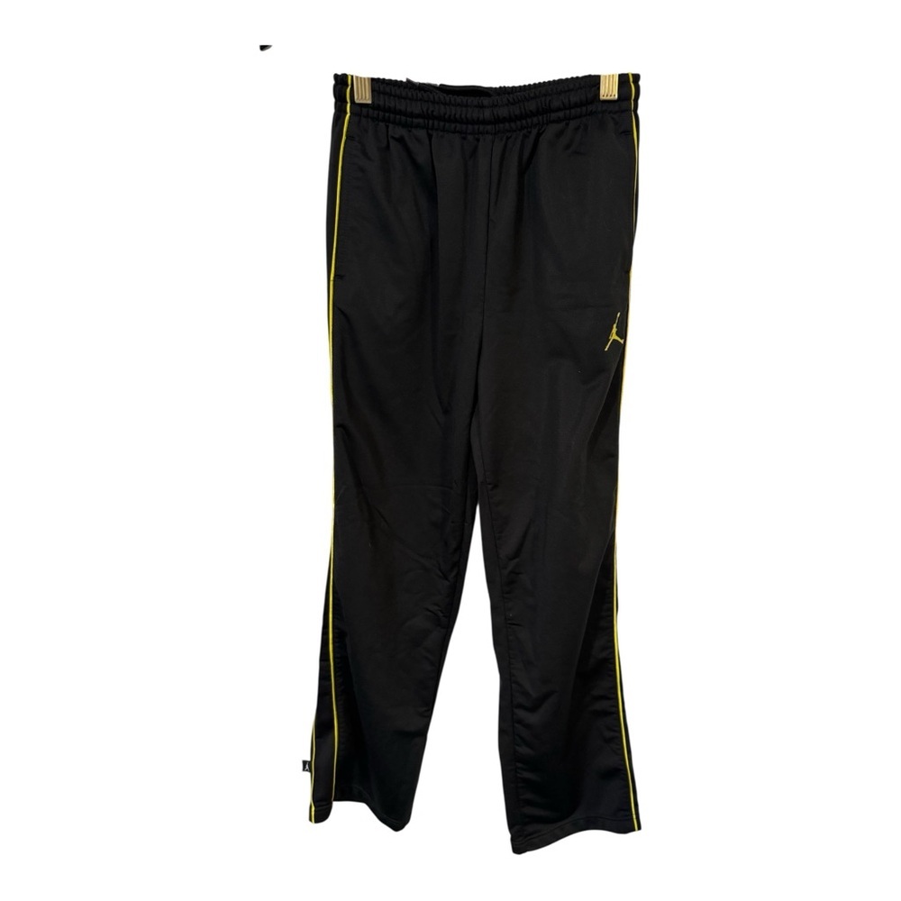 Youth Jordan Jumpman Black Track Pants Yellow Stripe Size L 12-13Y - Picture 2 of 5